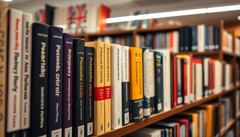 Najlepsze książki o psychologii ułożone na półce bibliotecznej