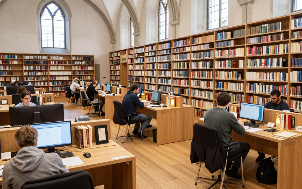 Nowoczesne czytelnie biblioteki opactwa św. Galla